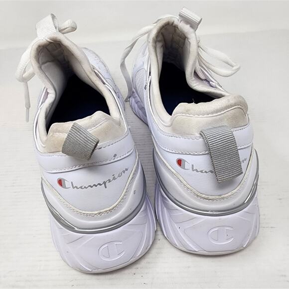 Champion White Sneakers Gift Lace up White Runners Athleisure Women's Size 7 - Picture 3 of 9